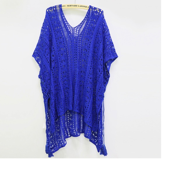 Crochet Bikini Cover Up Blue - Picture 5 of 5